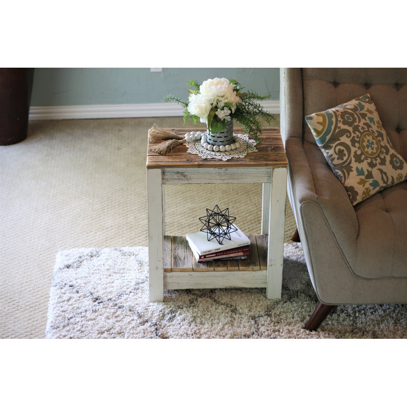 Highland Dunes Marleigh 26'' Tall Solid Wood End Table & Reviews Wayfair